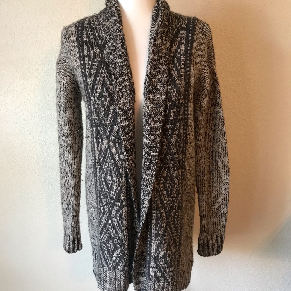 KAISELY Anthropologie Open Cardigan Wool Sweater
